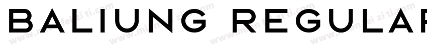 baliung regular字体转换